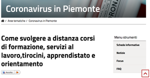 faq coronavirus piemonte